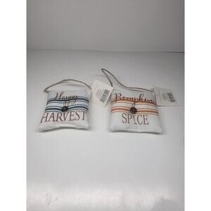 Happy Harvest & Pumpkin Spice Mini Plush Pillows Wall Decorations 4X4X0.5